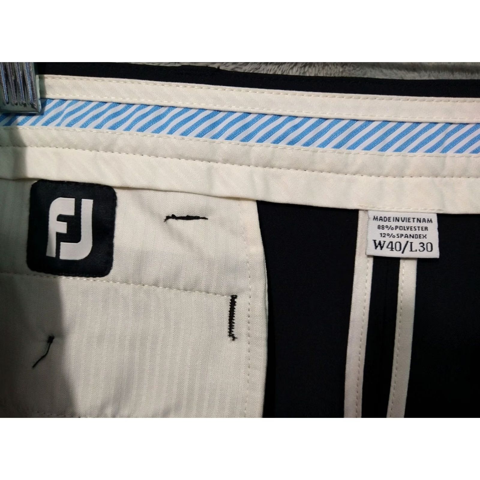 Footjoy FootJoy Pants Mens 40x30 Black Chino Performance Straight Leg Stretch Pants Size US 40 / EU 56 - 7 Thumbnail
