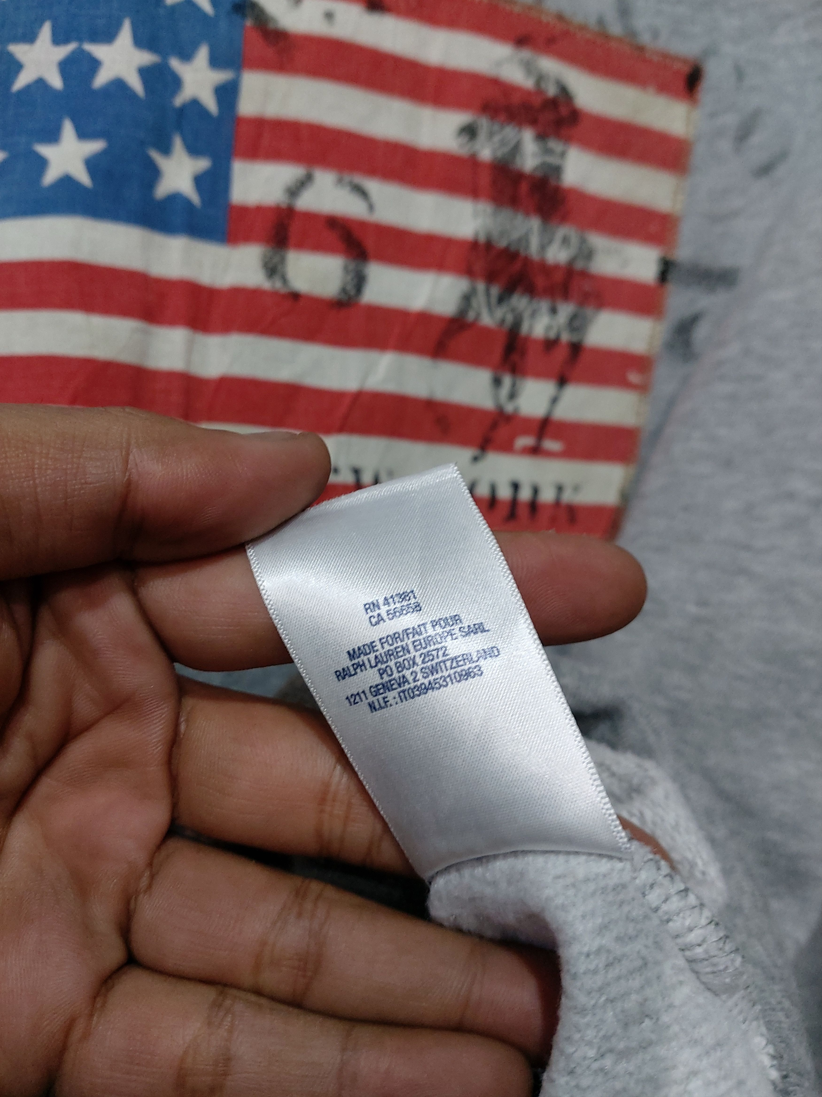 Polo Ralph Lauren VINTAGE POLO RALPH LAUREN USA FLAG LOGO HOODIE Size US L / EU 52-54 / 3 - 10 Thumbnail