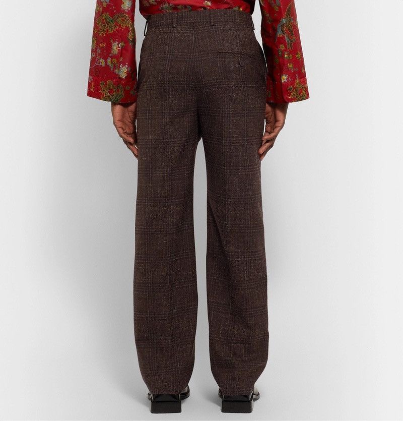 Martine Rose Martine Rose SS20 Brown Virgin Wool & Linen-Blend Trousers Size US 34 / EU 50 - 5 Thumbnail