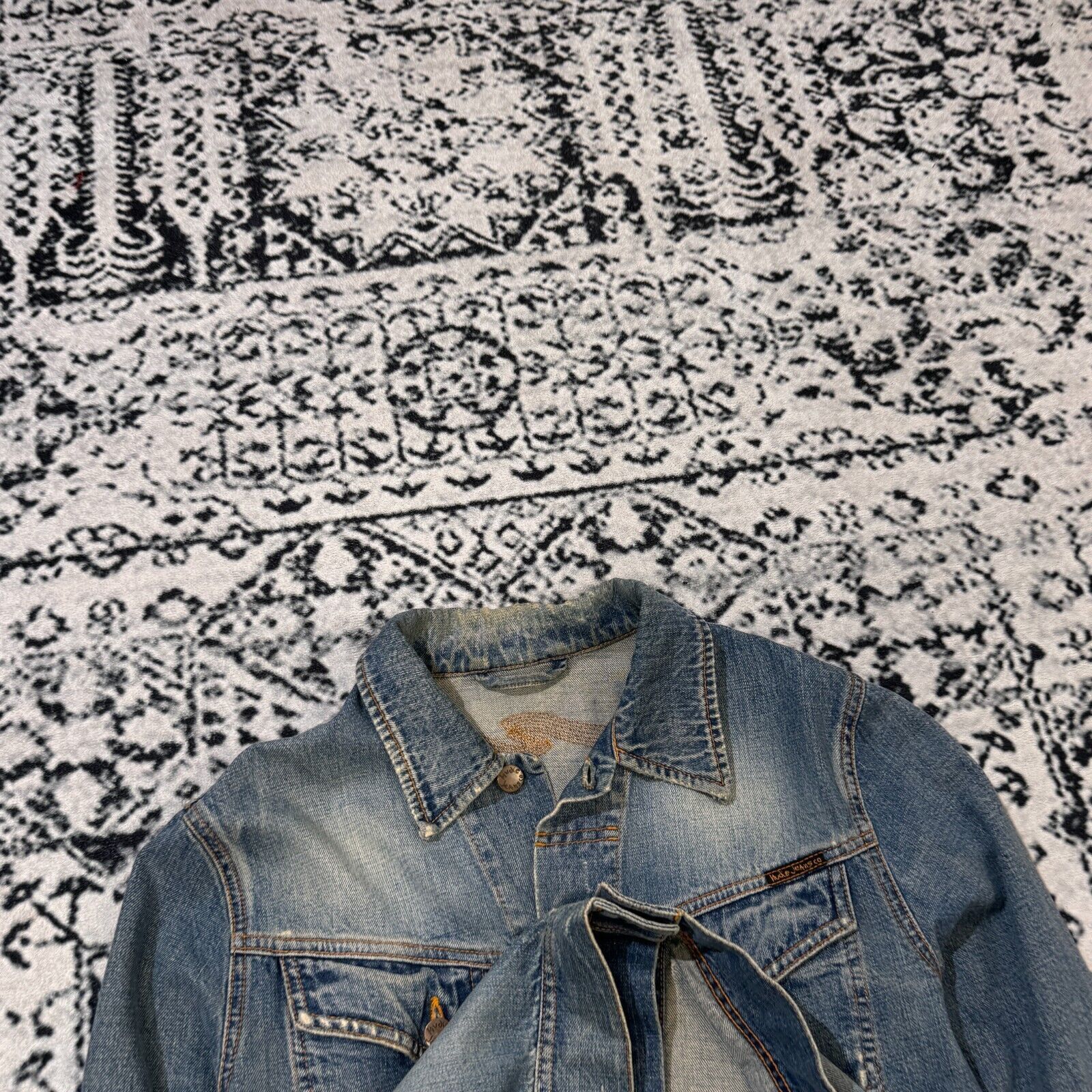 Nudie Jeans × Vintage Vintage Nudie Jeans Blue Cotton Denim Trucker Jacket Size S Size US S / EU 44-46 / 1 - 13 Thumbnail