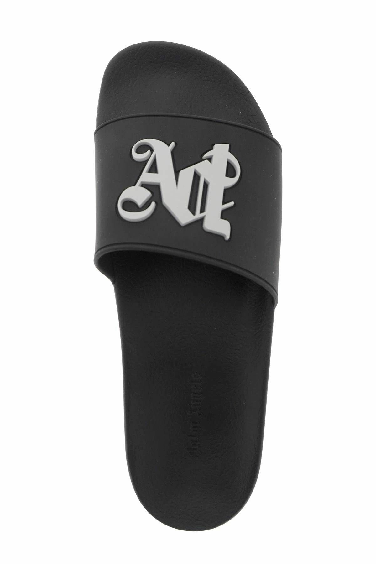 Palm Angels o1y0325 Logo Slippers in Black Size US 7 / EU 40 - 3 Thumbnail