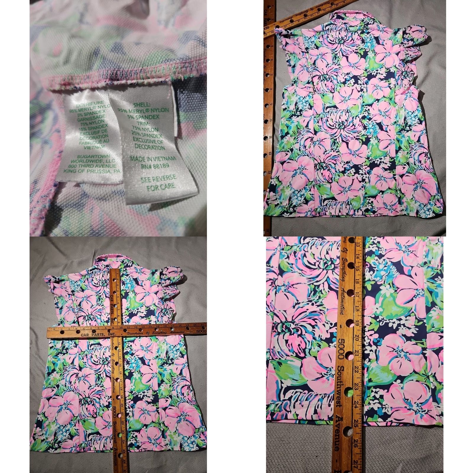 Lilly Pulitzer Lilly Pulitzer Shirt Womens XL Pink Polo Button Luxletic Ruffle Golf Preppy Size XL / US 12-14 / IT 48-50 - 8 Thumbnail
