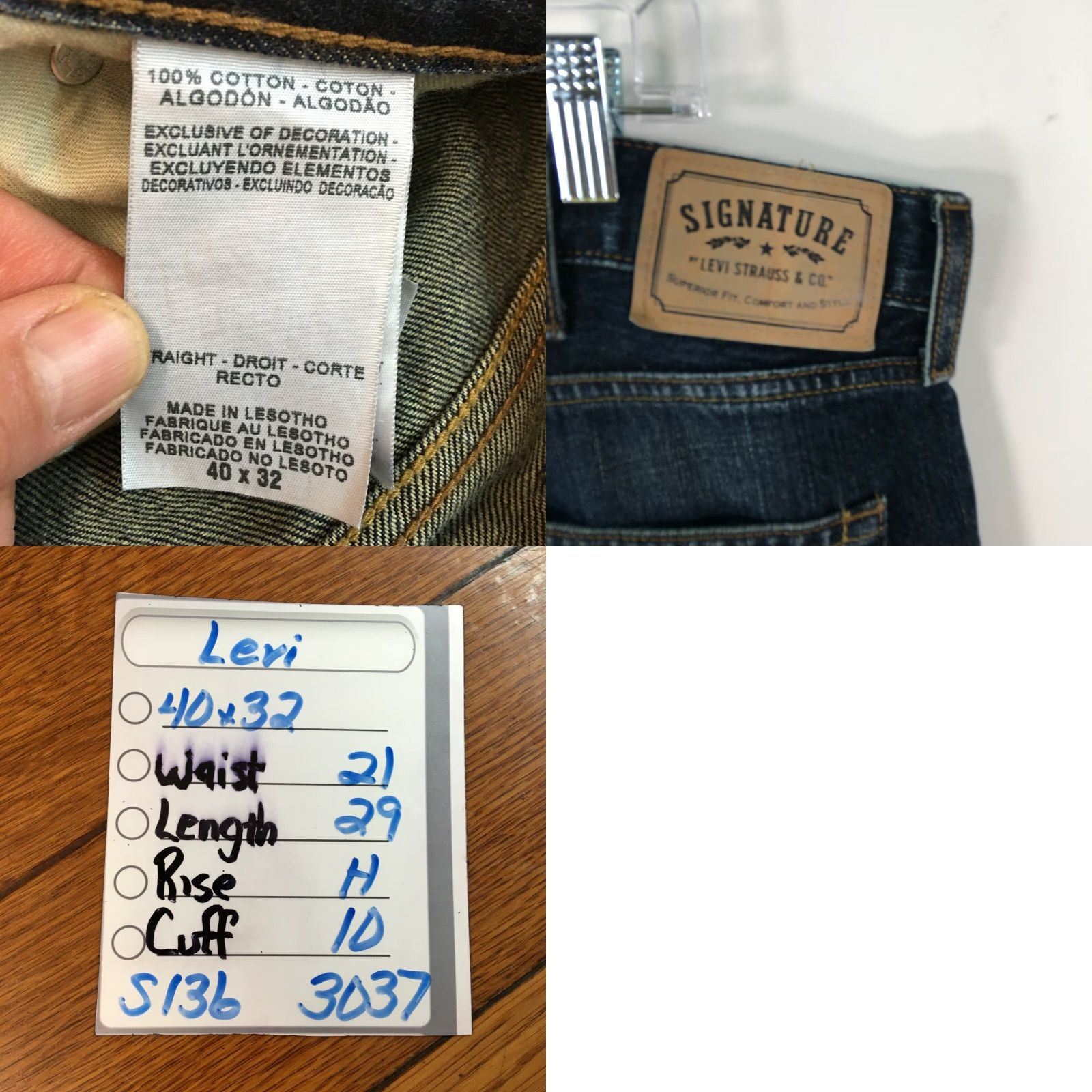 Levi's VINTAGE Levi's Men's Straight Leg Jeans 40x32 Blue Denim 90s Casual Relaxed Fit Size US 40 / EU 56 - 8 Thumbnail
