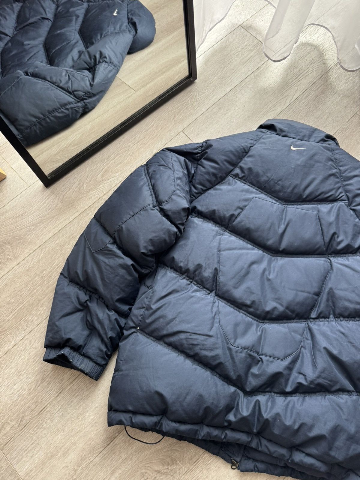 Nike Vintage Nike Puffer Jacket 00s Mini Swoosh Y2K Rap Size US L / EU 52-54 / 3 - 10 Thumbnail