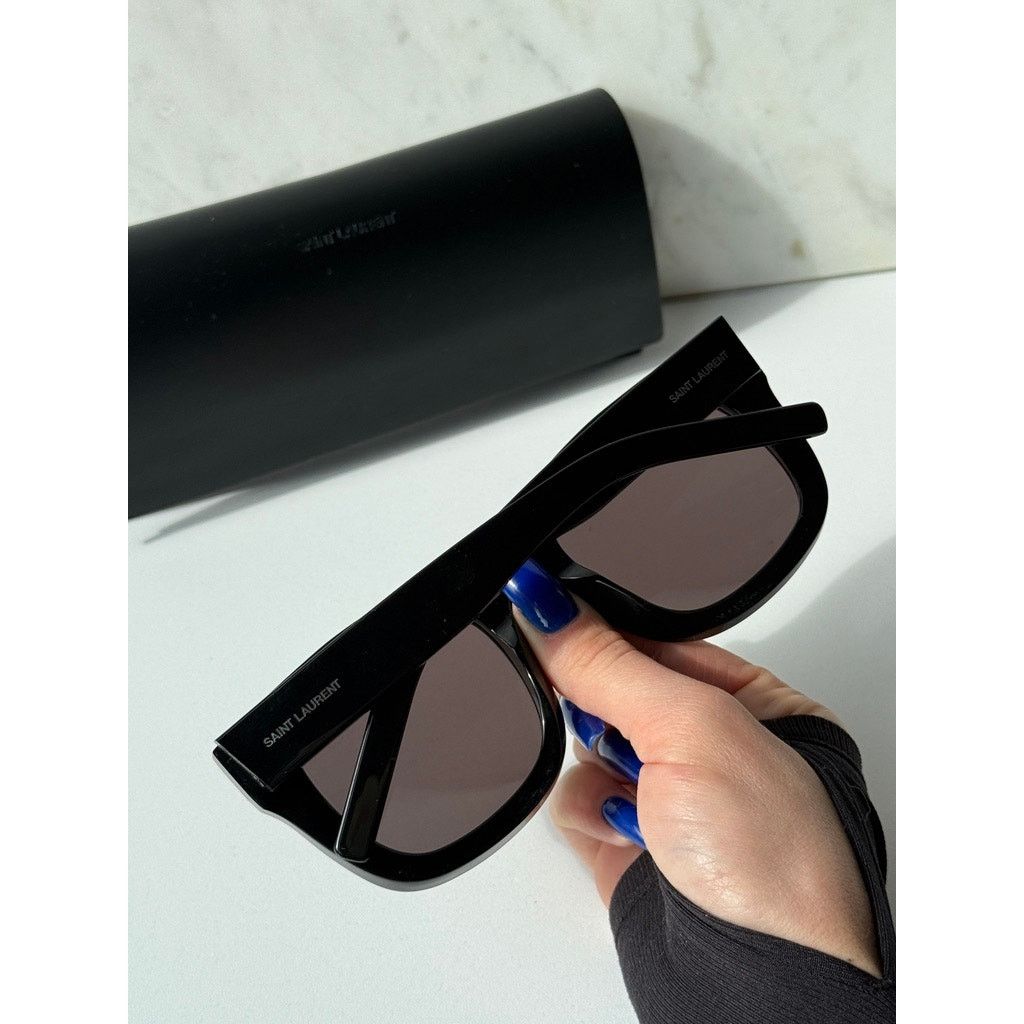 Saint Laurent Paris NEW Saint Laurent SL650 Monceau Black Unisex Sunglasses Size ONE SIZE - 3 Thumbnail