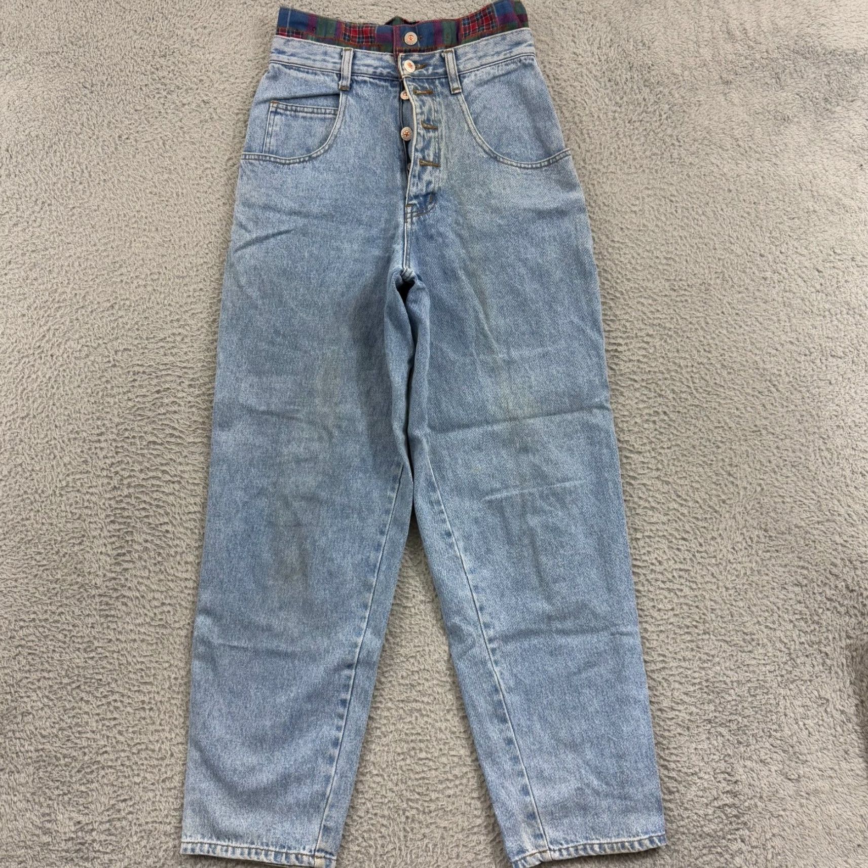 Vintage VINTAGE Zana Di Jeans Womens 9/10 Blue Button Fly 28x30 Baggy 80s Skater Loose Size 30" / US 8 / IT 44 - 2 Thumbnail