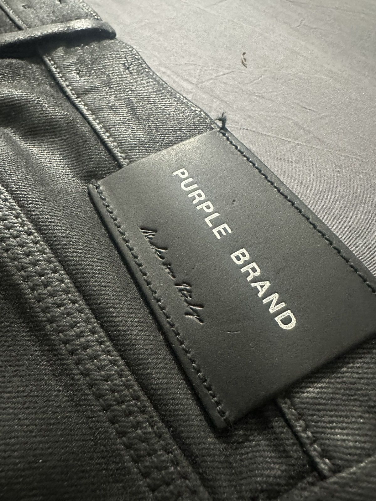 Purple Brand BLACK LABEL P001 LOW RISE SKINNY JEAN - Leathered Size US 32 / EU 48 - 3 Thumbnail