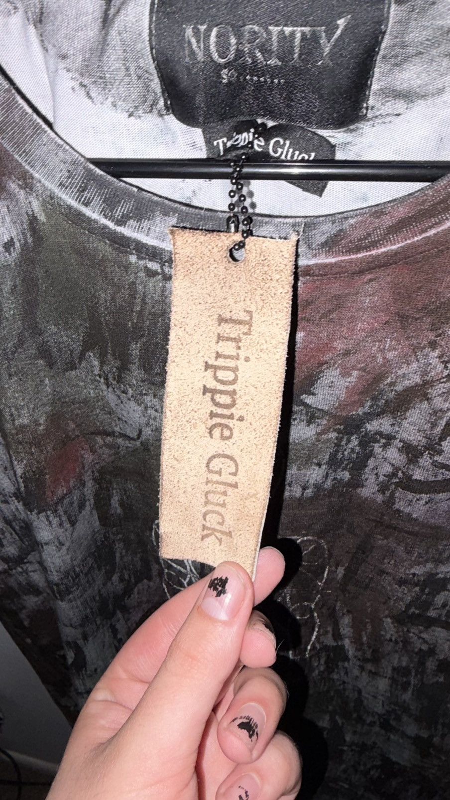 Other Trippie Gluck N ART Black W Red Painted Tee Size US M / EU 48-50 / 2 - 4 Thumbnail
