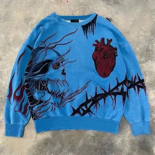 VIBE Skull Print Autumn Sweatshirt Size US L / EU 52-54 / 3 - 1 Thumbnail