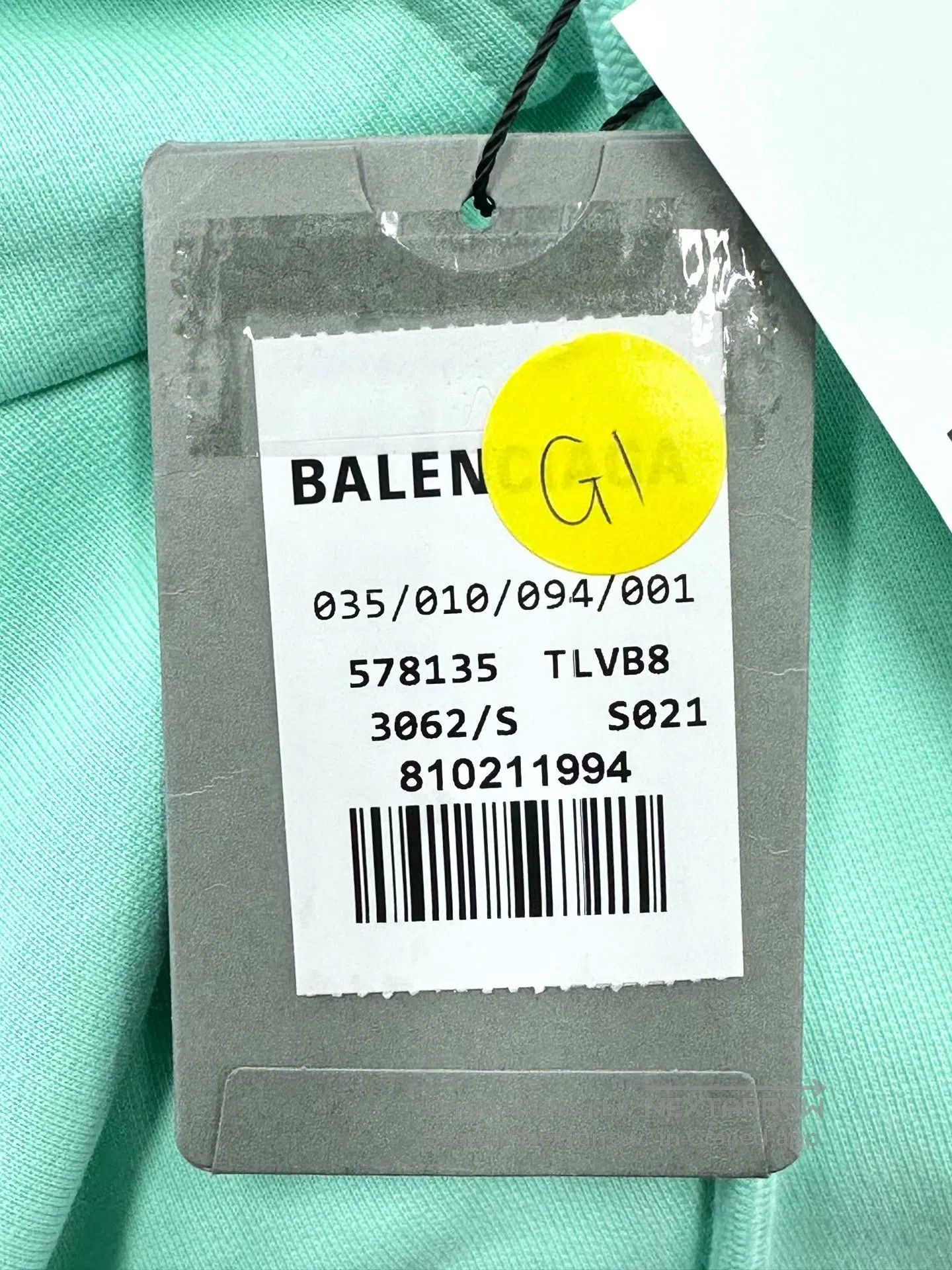 Balenciaga Balenciaga Mint Green Embroidered Letter Logo Sweatshirt| Size US S / EU 44-46 / 1 - 6 Thumbnail