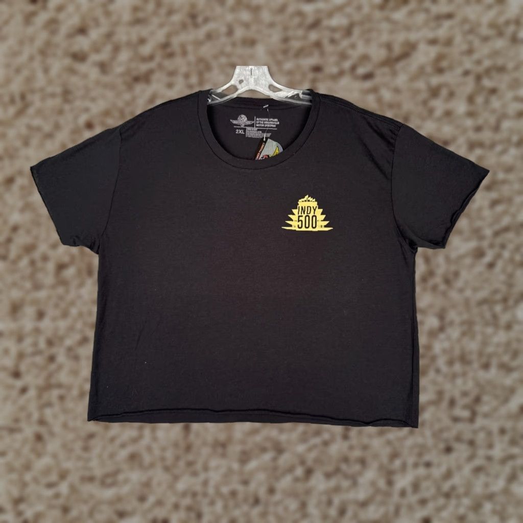 Vintage Indycar Authentics Shirt Womens 2XL Black Indycar Shirt Cropped T-Shirt Casual Short Sleeve Crew Neck Size XXL / US 16-18 / IT 52-54 - 1 Thumbnail