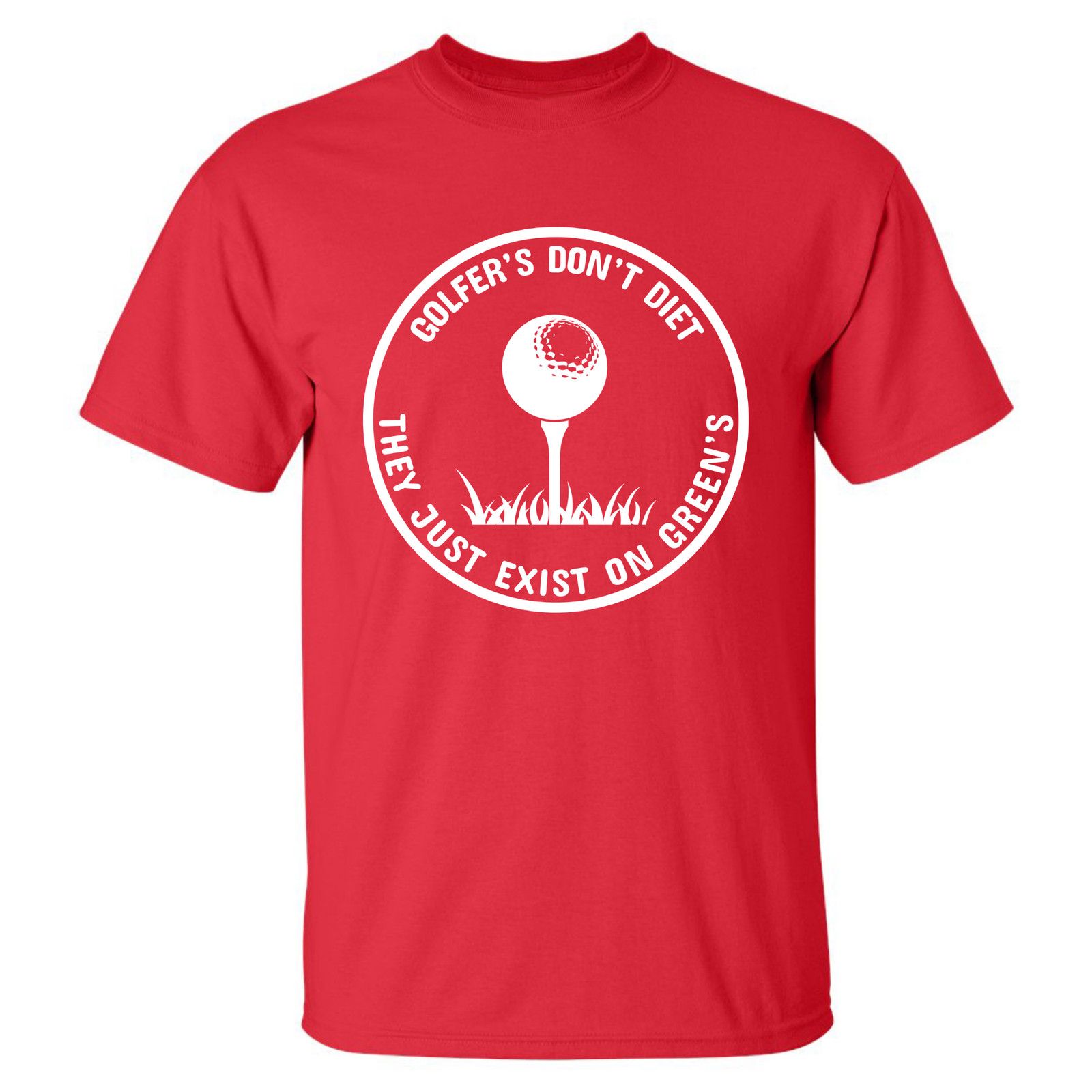 Gildan Golfers Dont Diet On Greens Funny Golfing Tee T-Shirt Size US L / EU 52-54 / 3 - 15 Thumbnail