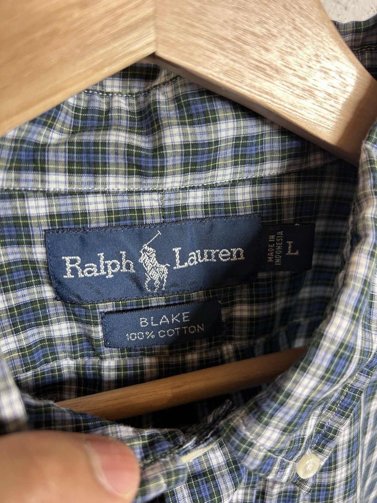 Polo Ralph Lauren Vintage 90’s Polo Ralph Lauren Plaid Button Down Shirt BLAKE Size US L / EU 52-54 / 3 - 4 Thumbnail