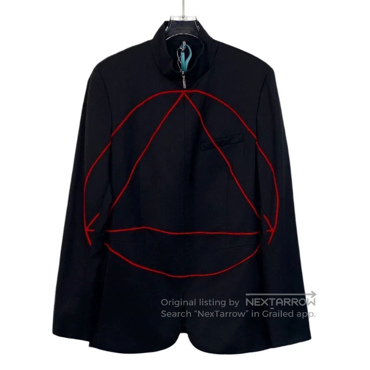 Dior Black Wool Geometric Blazer.
