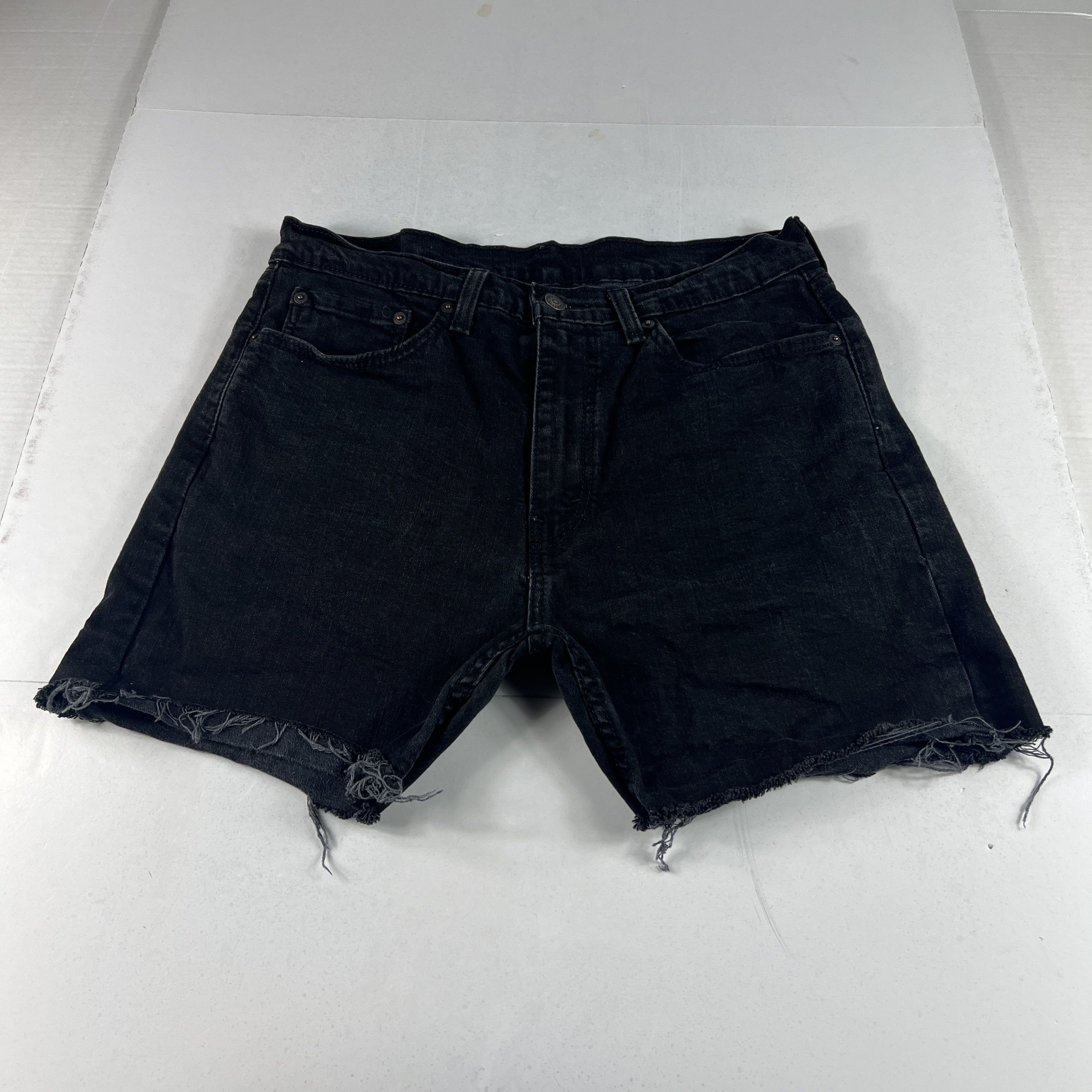 Levi's Levi's Jean Shorts 505 Cut Off Raw Hem Stretch Denim Jorts Size US 33 - 1 Thumbnail