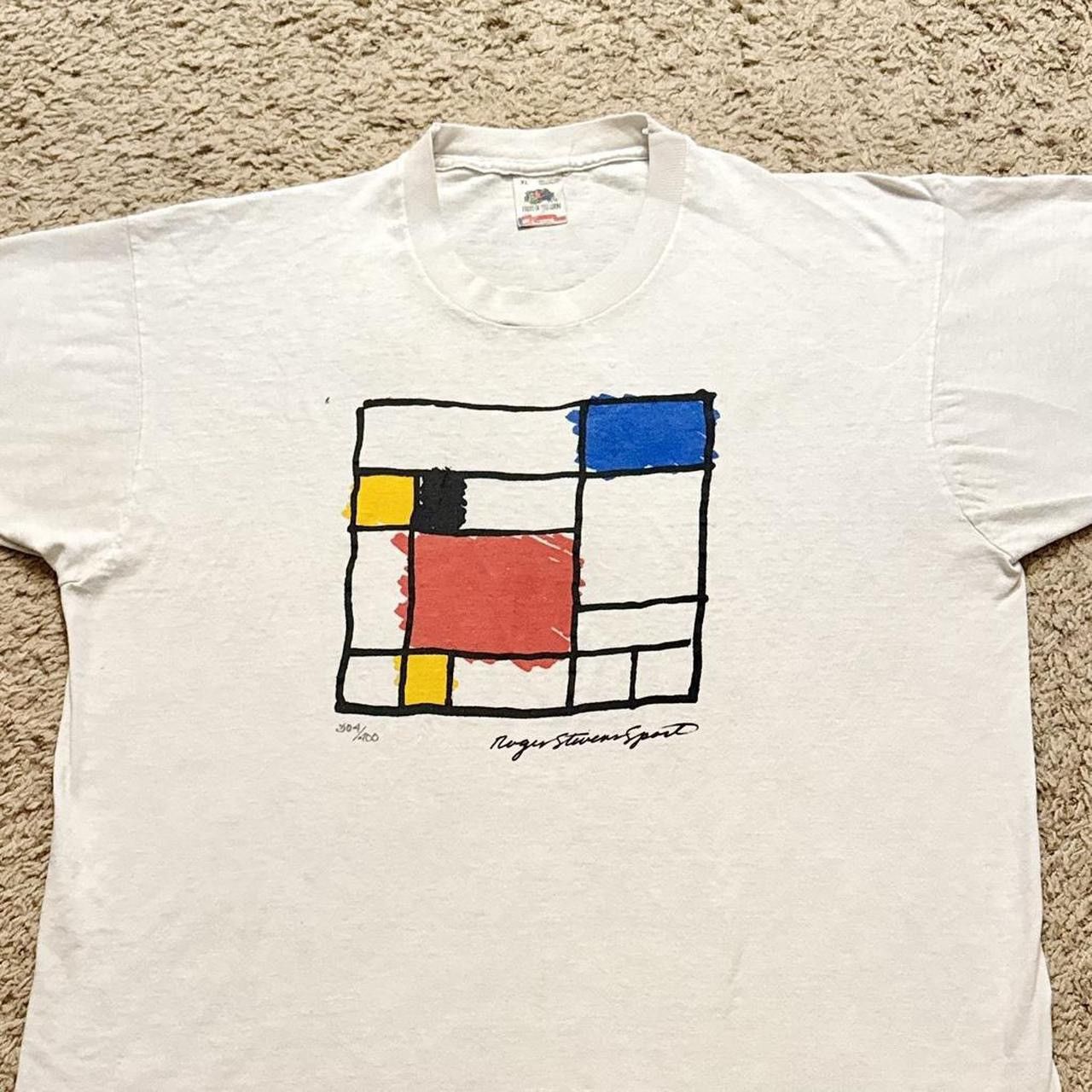 Vintage Vintage 90s Mondrian Style Modern Art Tee XL Size US XL / EU 56 / 4 - 3 Thumbnail