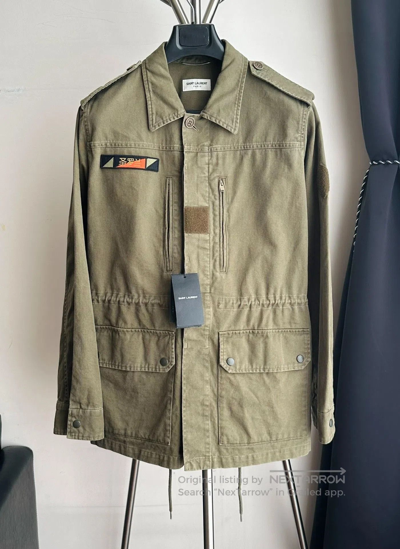 Saint Laurent Paris Saint Laurent Olive Green Hunting Jacket. Size US S / EU 44-46 / 1 - 1 Thumbnail