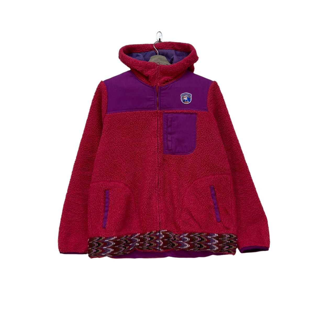 💥Vintage Japanese Brand Titicaca Deep Pile Hooded Jacket