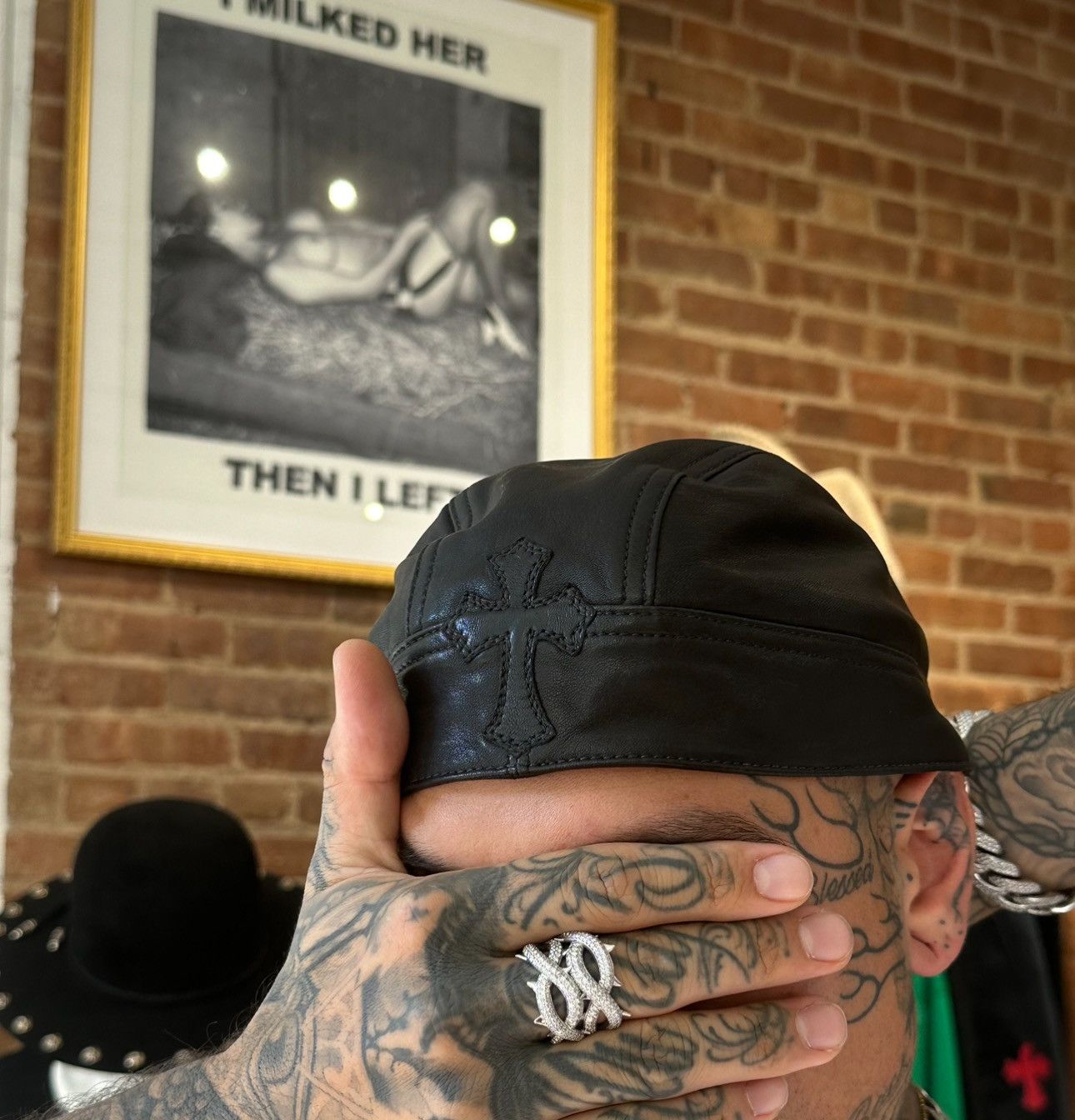 Chrome Hearts CHROME HEARTS 1-1 PATCH TIE UP BEANIE Size ONE SIZE - 1 Thumbnail