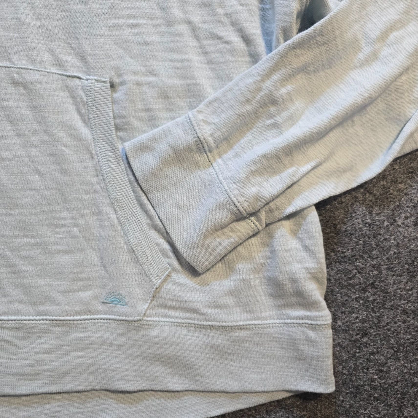 Faherty Faherty Sweatshirt Womens Size XXL Blue Sunwashed Hoodie Slub Knit Casual Preppy Size XXL / US 16-18 / IT 52-54 - 3 Thumbnail