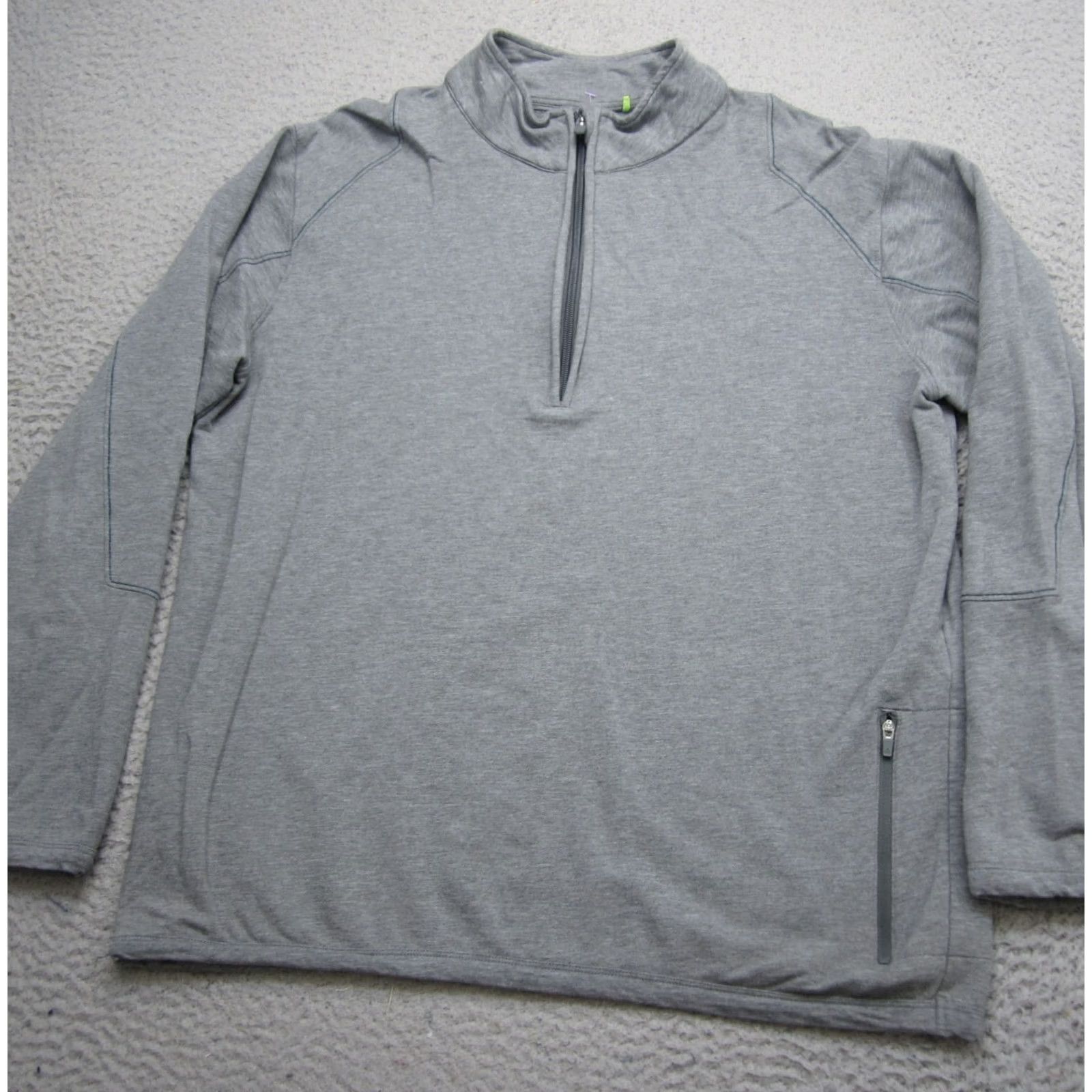 Vintage Tasc Sweater Mens Medium Gray 1/4 Zip Bamboo Performance Base Layer Pullover Size US M / EU 48-50 / 2 - 2 Thumbnail