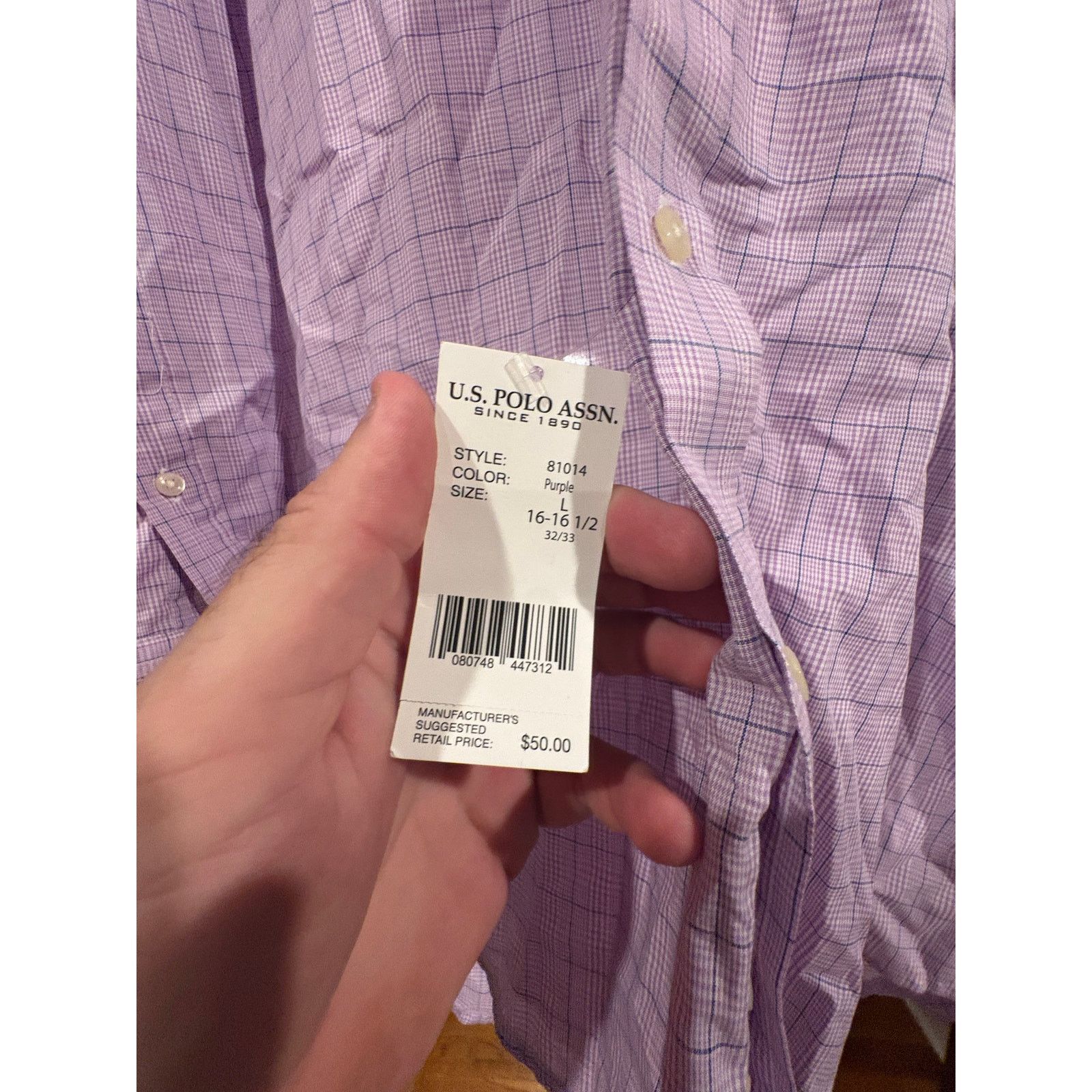 U.S. Polo Assn. U.S. Polo Assn. Men’s Slim Fit Dress Shirt Size L NWT Size US L / EU 52-54 / 3 - 5 Thumbnail