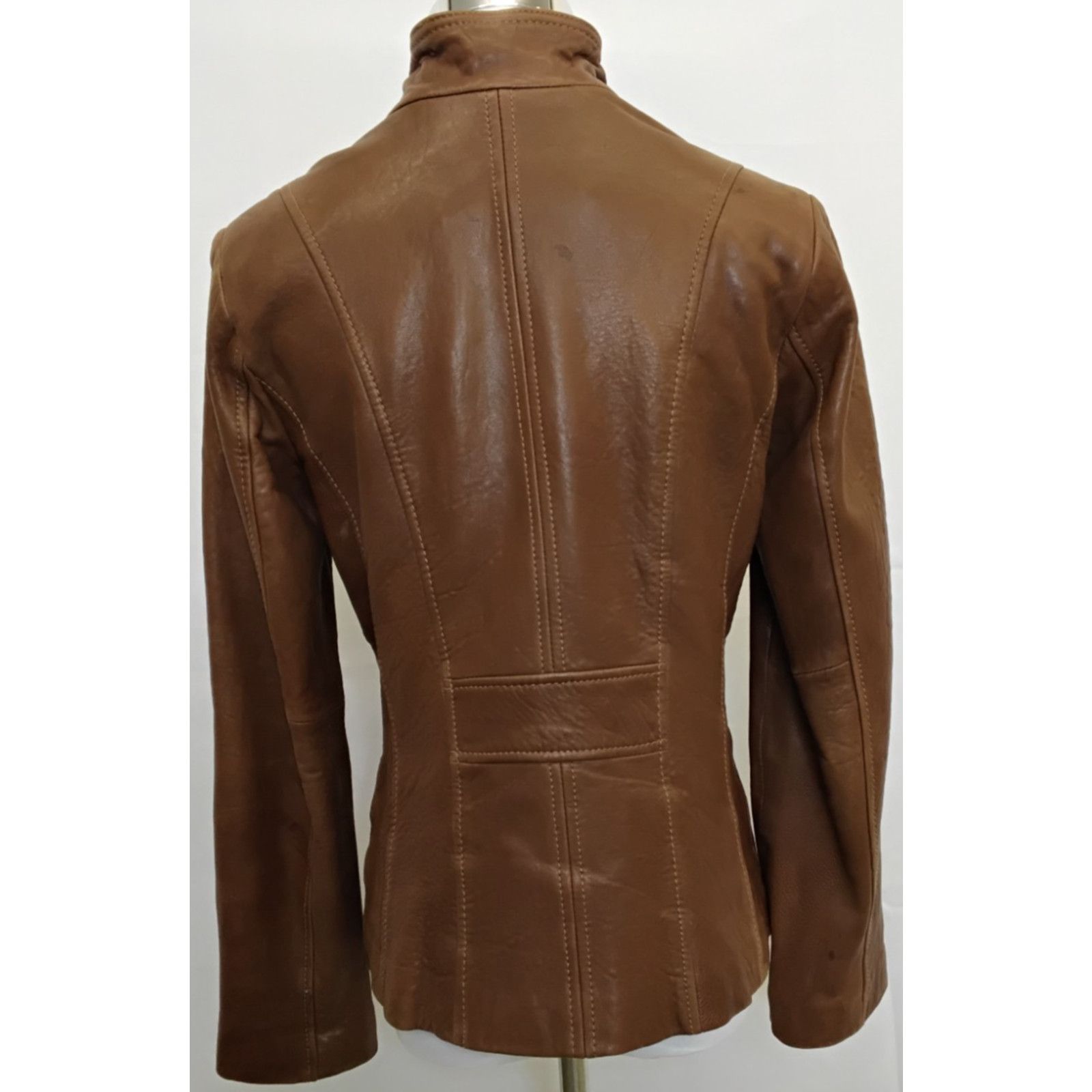 Andrew Marc Andrew Marc New York Lambskin Leather Jacket Women XS Brown Size XS / US 0-2 / IT 36-38 - 3 Thumbnail