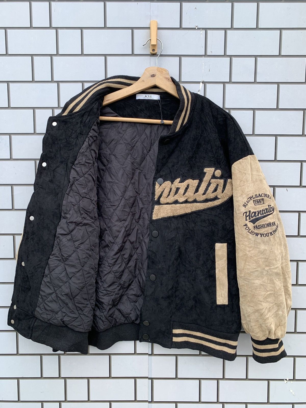 Japanese Brand Japanese Brand in the attic homme Velvet Varsity Jacket Size US L / EU 52-54 / 3 - 3 Thumbnail