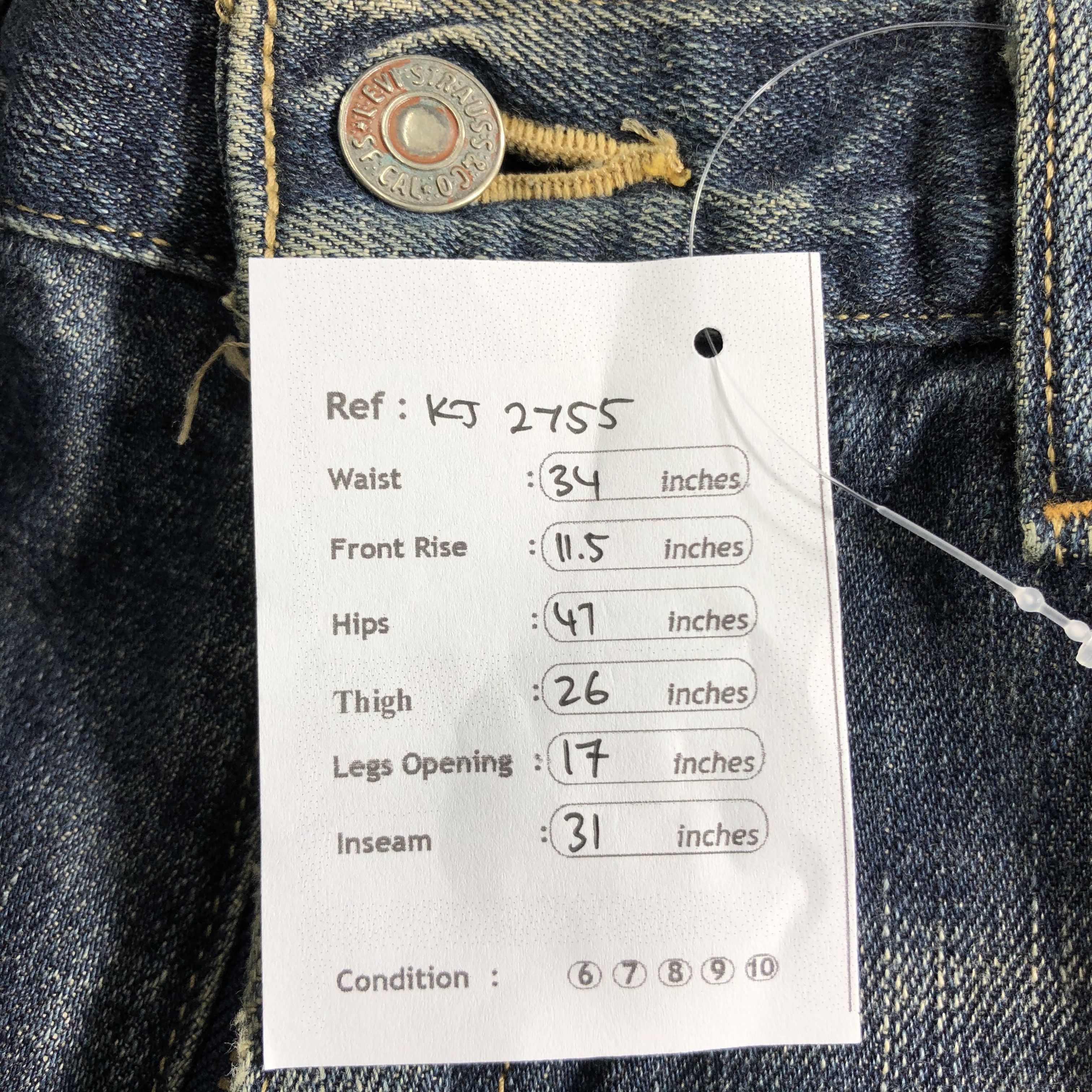 Levi's Vintage Levis 553 Jeans Rusty Blue Baggy Denim KJ2755 Size US 34 / EU 50 - 12 Thumbnail