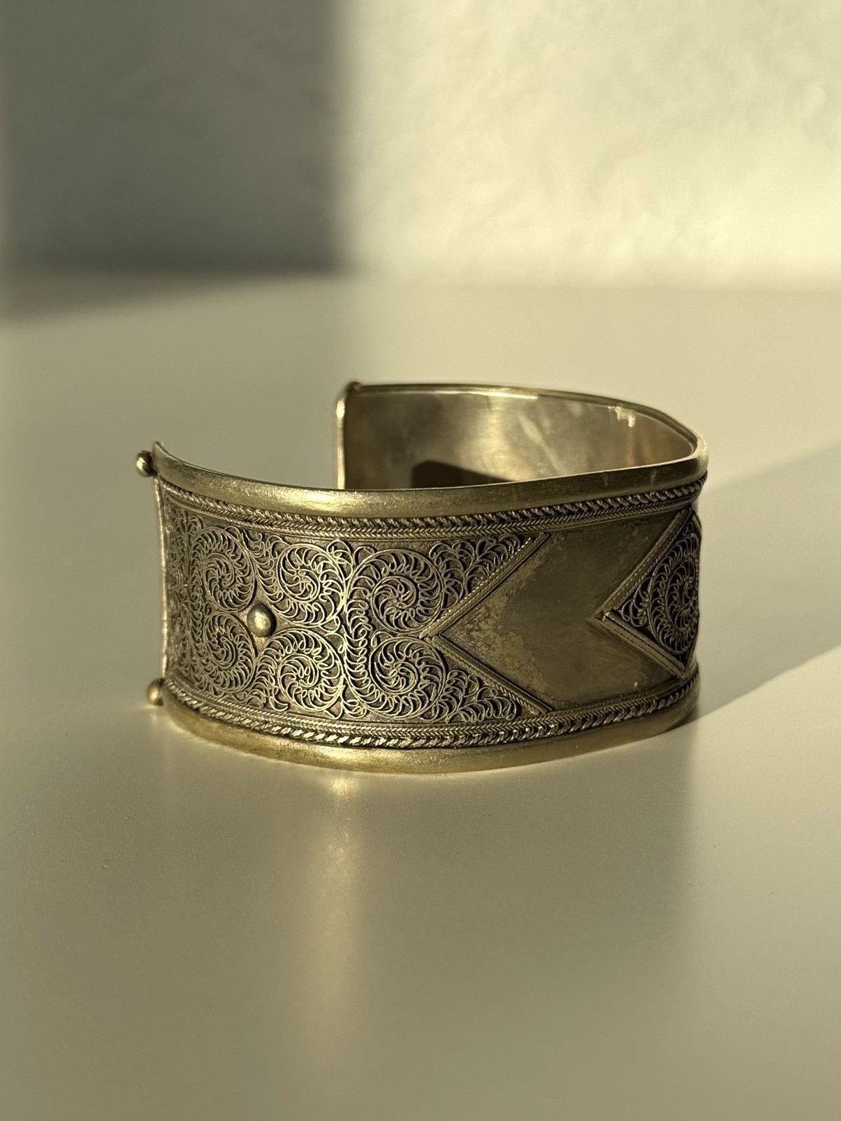 Vintage ★0% TAX★ ANTIQUE HIPPIE NATURAL PATINA METAL BRACELET PUNK Size ONE SIZE - 4 Thumbnail