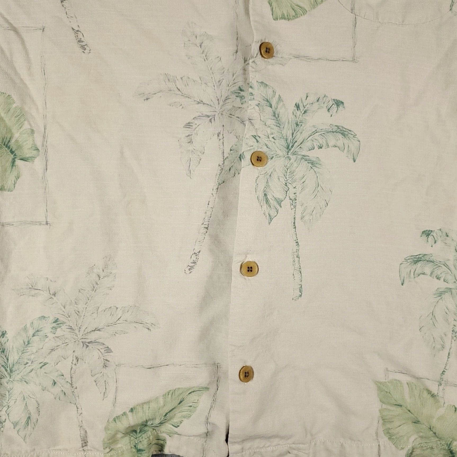 Tommy Bahama Tommy Bahama Shirt Mens XL Beige Silk Hawaiian Button-Up Short Sleeve Aloha Mens Size US XL / EU 56 / 4 - 3 Thumbnail
