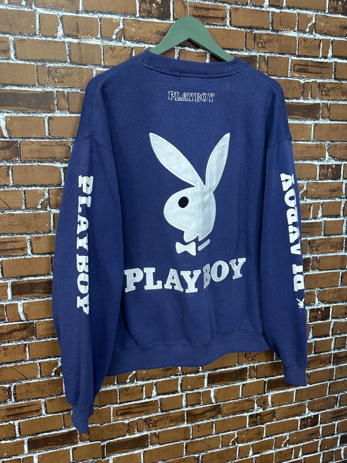 Vintage Playboy Big Logo Crewneck Baggy Sweatshirt Z460