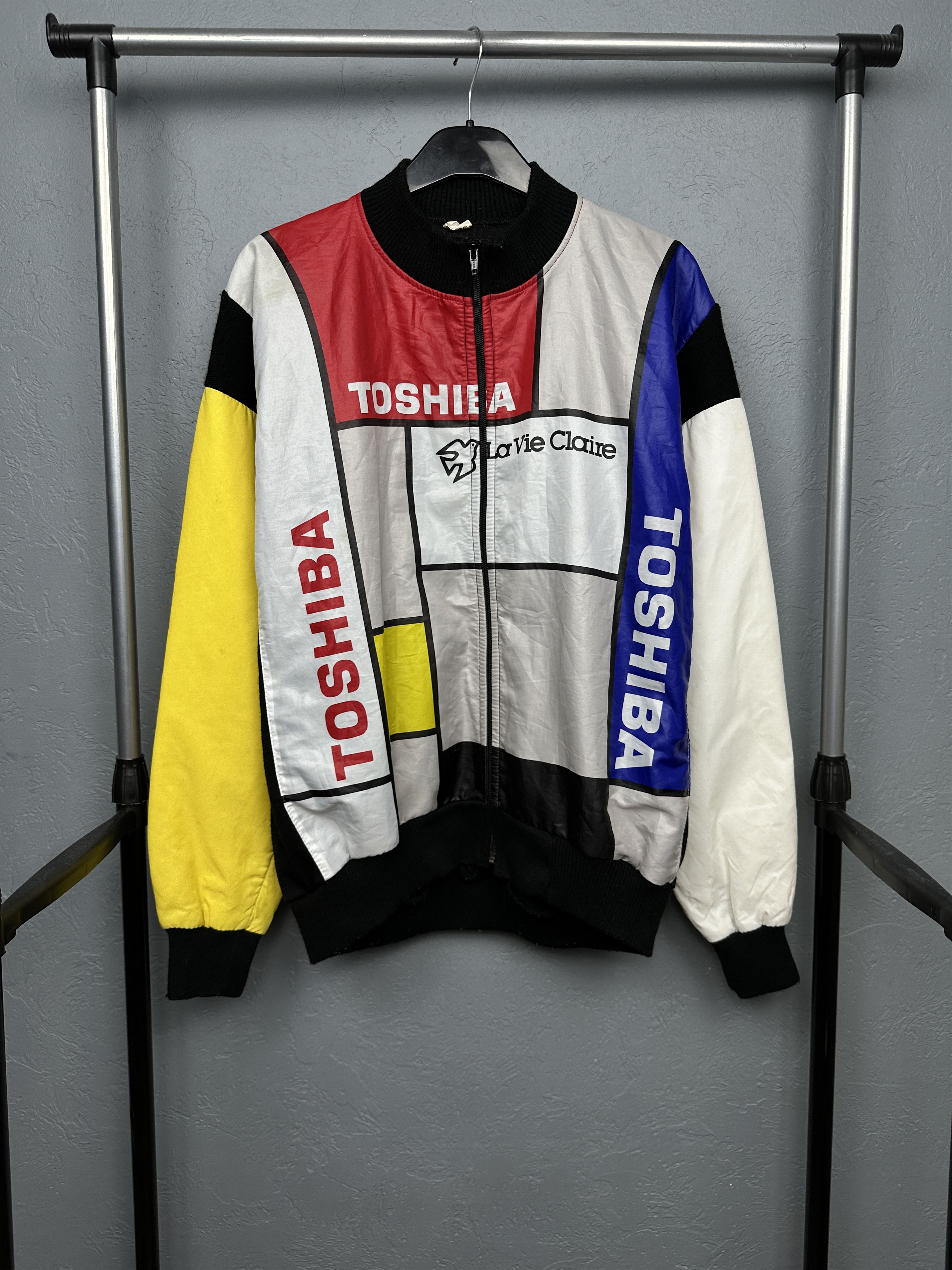 Bicycle Toshiba 90s Vintage Mens Bicycle Cycle Cycling Jacket Size US XL / EU 56 / 4 - 1 Thumbnail