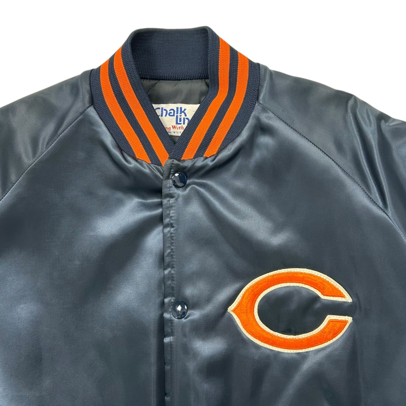 NFL VTG 90s NFL CHICAGO BEARS CHALK LINE SATIN JACKET Size US XL / EU 56 / 4 - 2 Thumbnail
