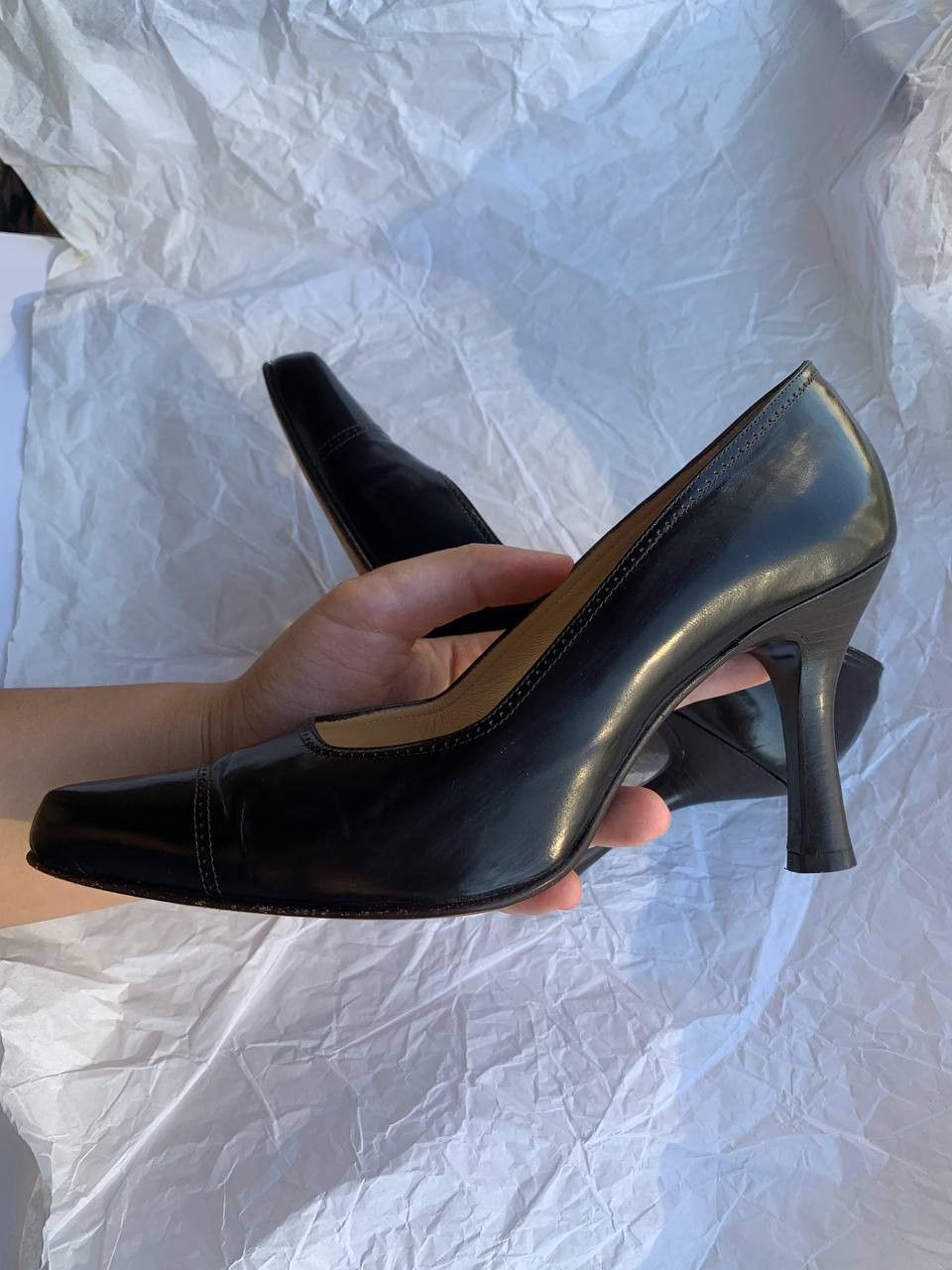 Vintage Vicini vintage dark-brown pumps with pointed toe Size US 6.5 / IT 36.5 - 8 Thumbnail