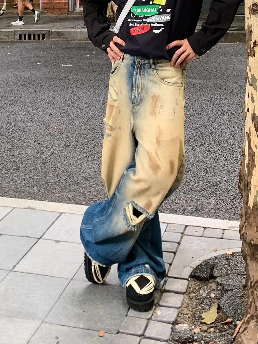 Japanese Brand Retro washed gradient jeans Size US 32 / EU 48 - 5 Thumbnail