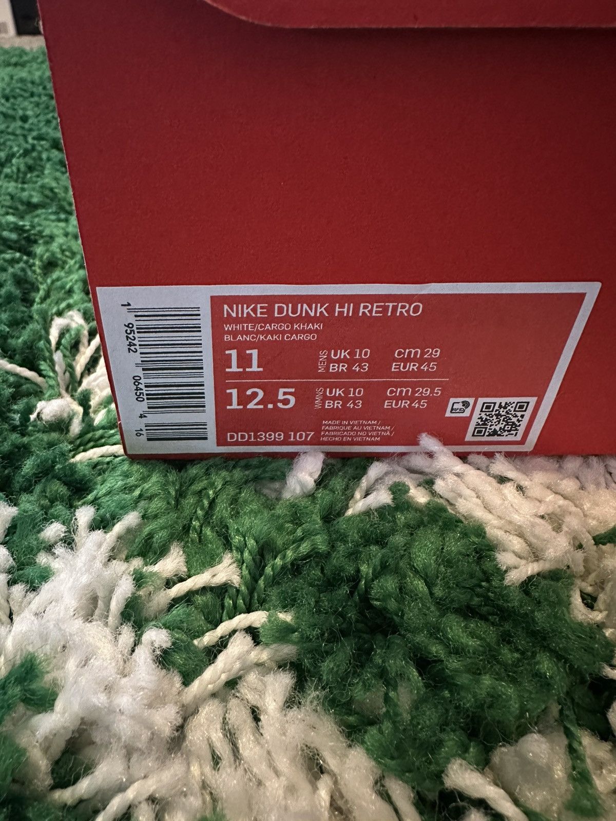 Nike Nike Dunk Hi Retro Cargo Khaki 11 Size US 11 / EU 44 - 8 Thumbnail