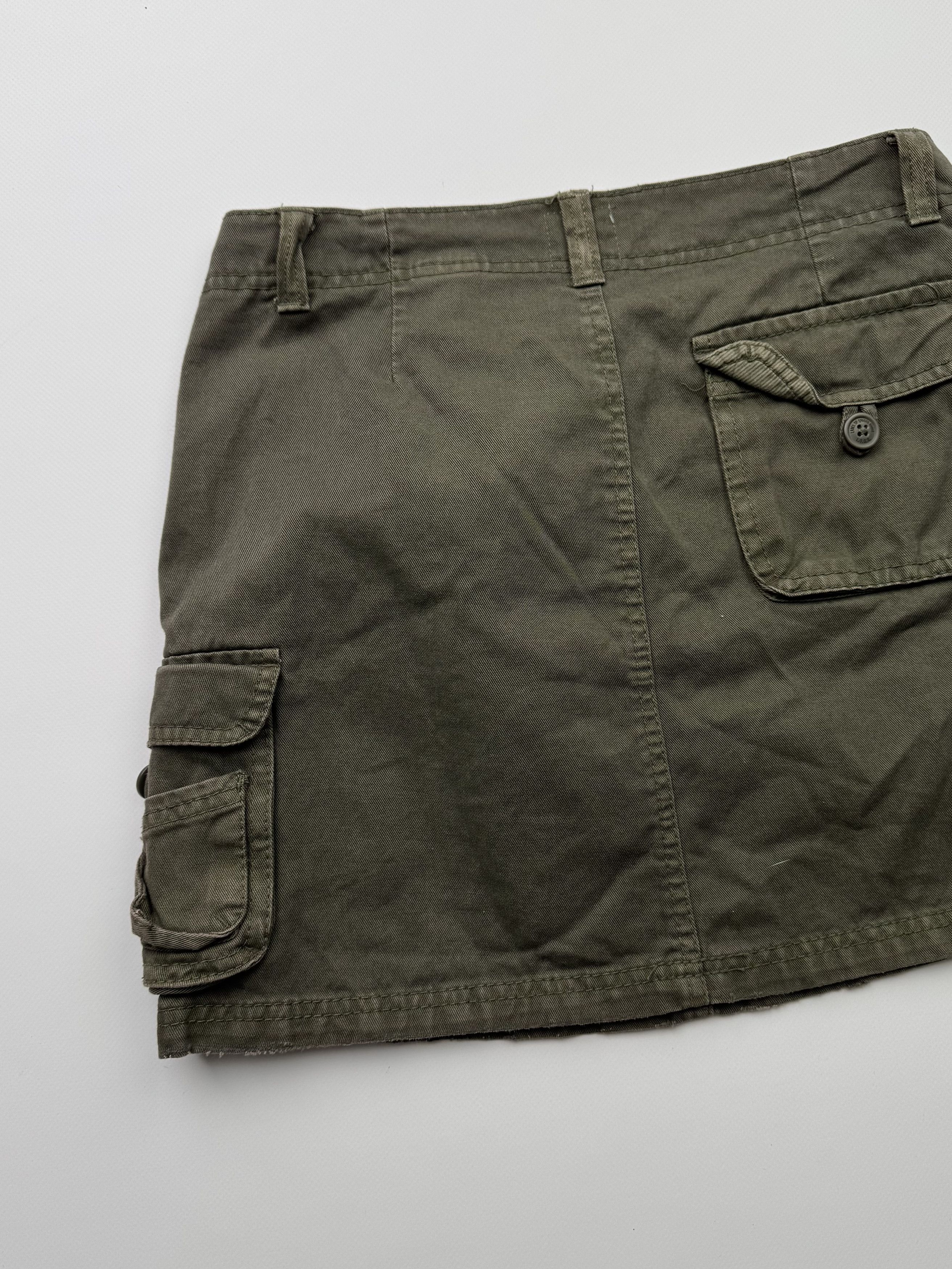 Vintage Vintage Cargo Mini Skirt B394(V164) Size 26" / US 2 / IT 38 - 5 Thumbnail