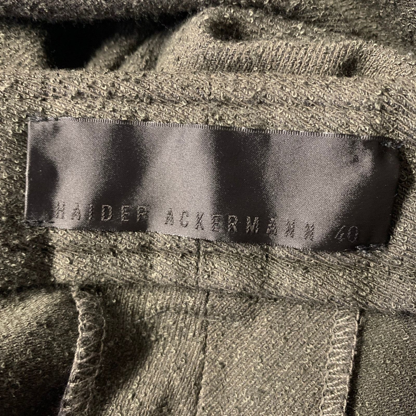 Haider Ackermann HAIDER ACKERMANN Green Olive Viscose Blend Distressed Pants Size US 32 / EU 48 - 4 Thumbnail