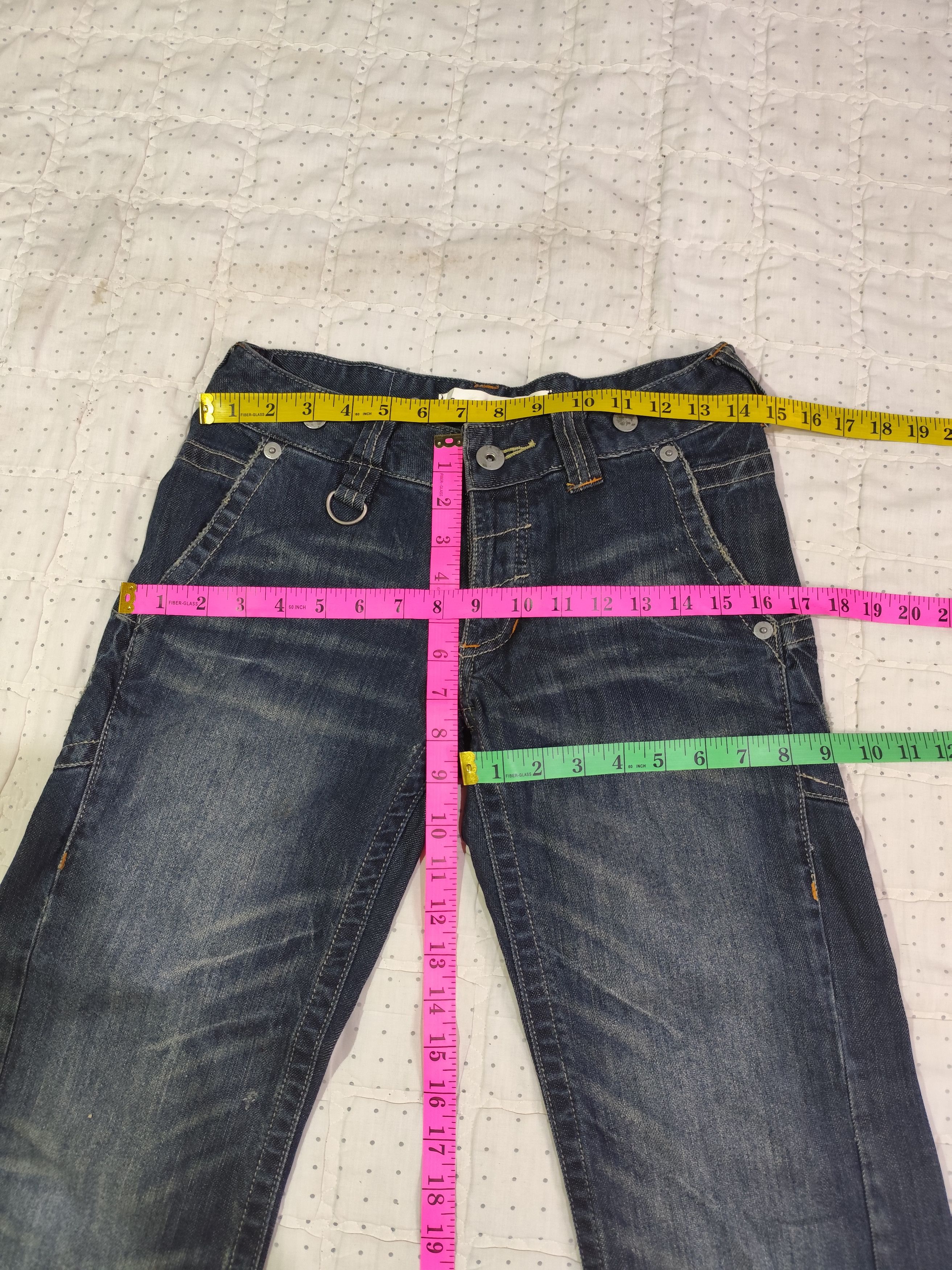 Japanese Brand Vintage Five Washed FLare Denim J022 Size 29" - 23 Thumbnail