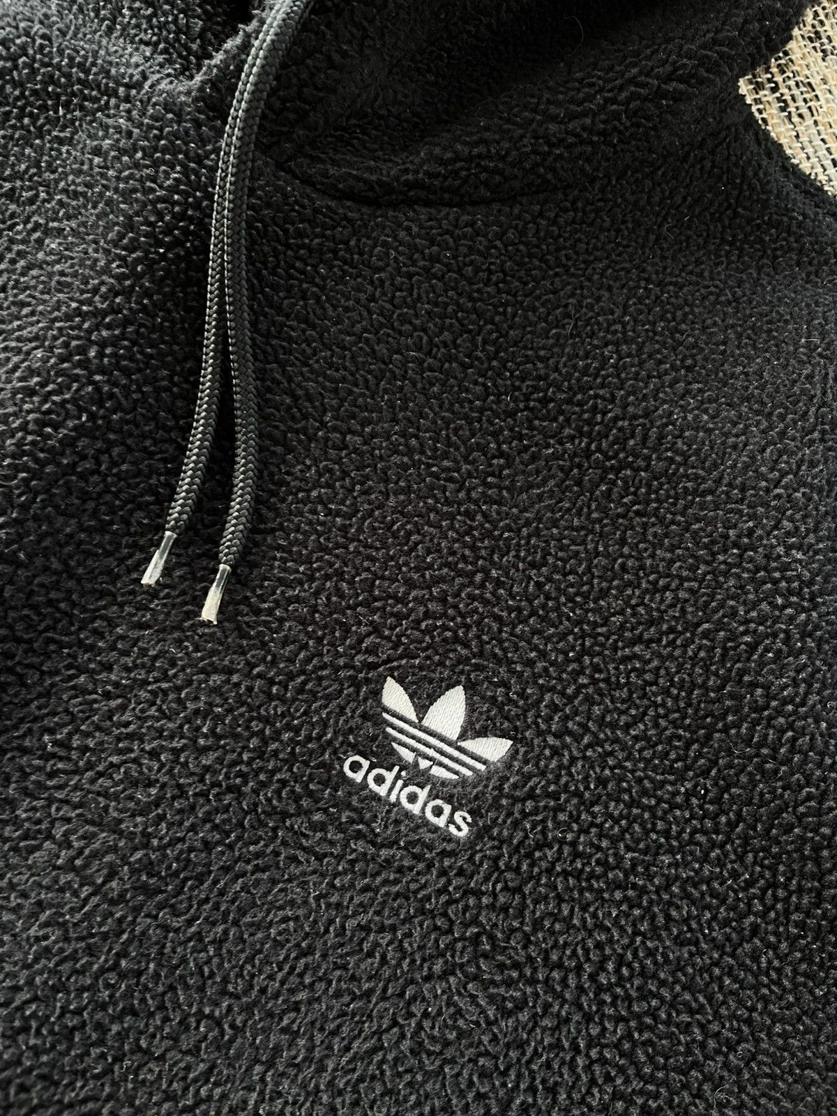 Adidas Adidas Teddy Fleece Hoodie Black Oversized Avantgarde Y2K Size US XL / EU 56 / 4 - 7 Thumbnail