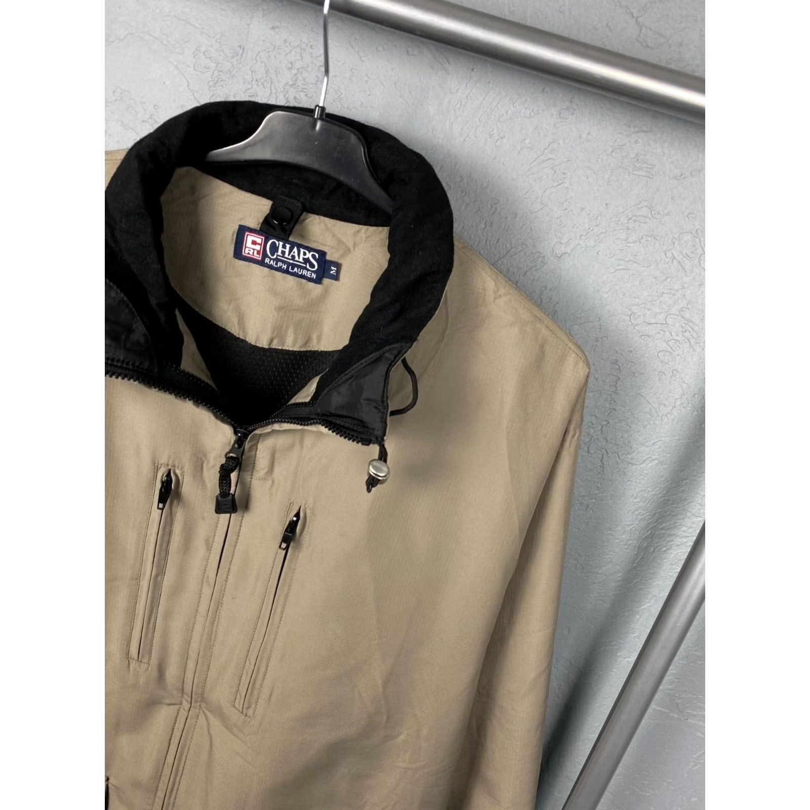 Ralph Lauren VINTAGE Chaps Ralph Lauren Mens Jacket Windbreaker Nylon Oversized M Beige 90s Theme Mens Size US M / EU 48-50 / 2 - 2 Thumbnail