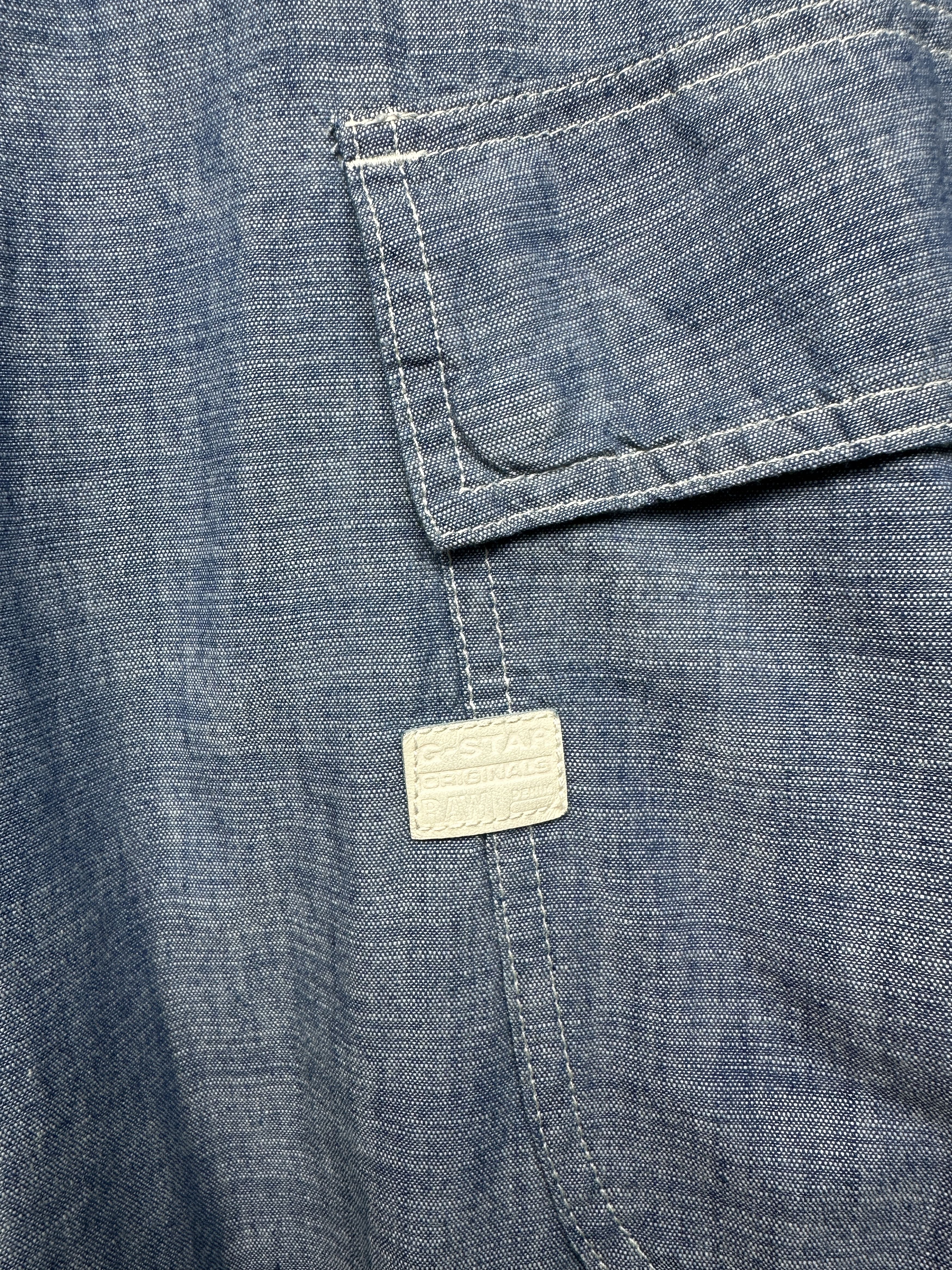 G-Star NEW! G Star Raw Mens Chambray Hooded Jacket Size US XL / EU 56 / 4 - 3 Thumbnail