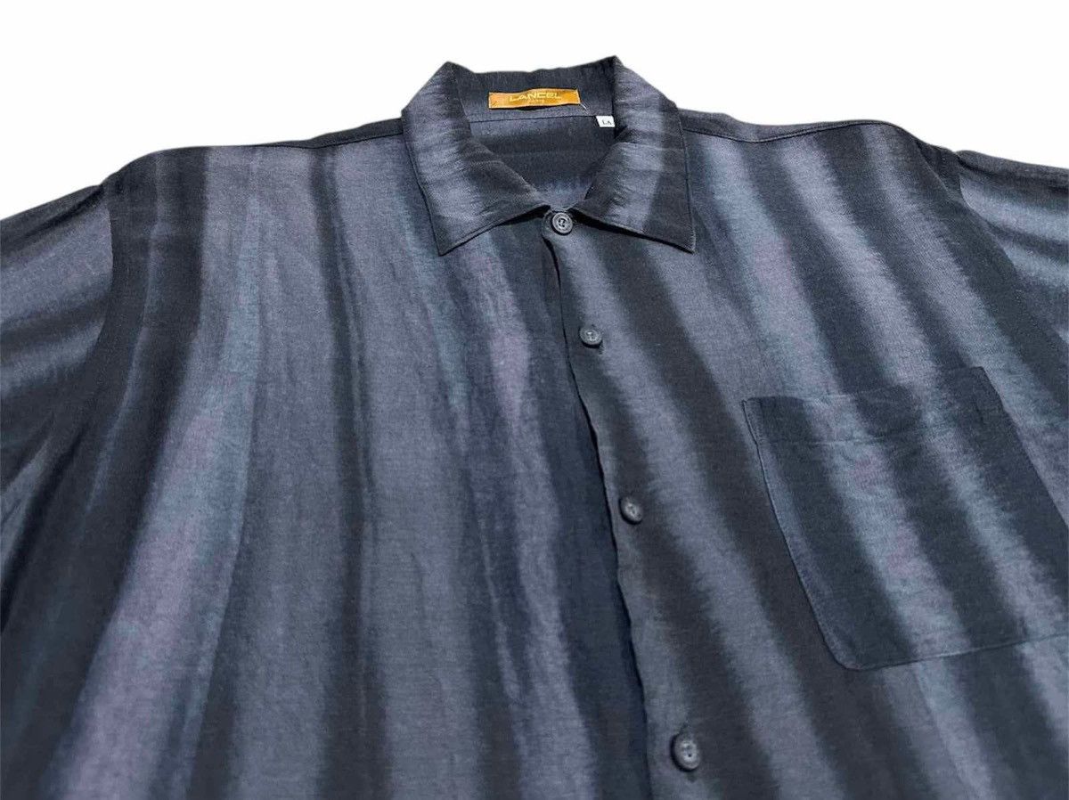 Lancel 🔥Nice Vintage Lancel Rayon Striped Shirt Short Sleeve 90s Size US L / EU 52-54 / 3 - 4 Thumbnail