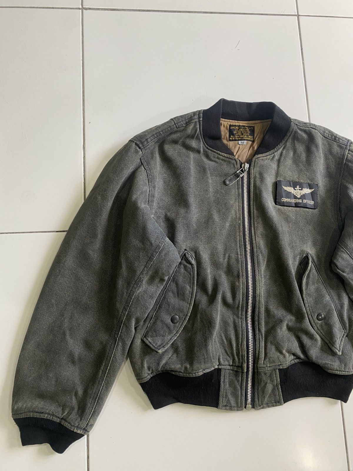 Army Of Me Vintage U.S Air Force J-7 Faded Indigo style Bomber Jackets Size US M / EU 48-50 / 2 - 2 Thumbnail