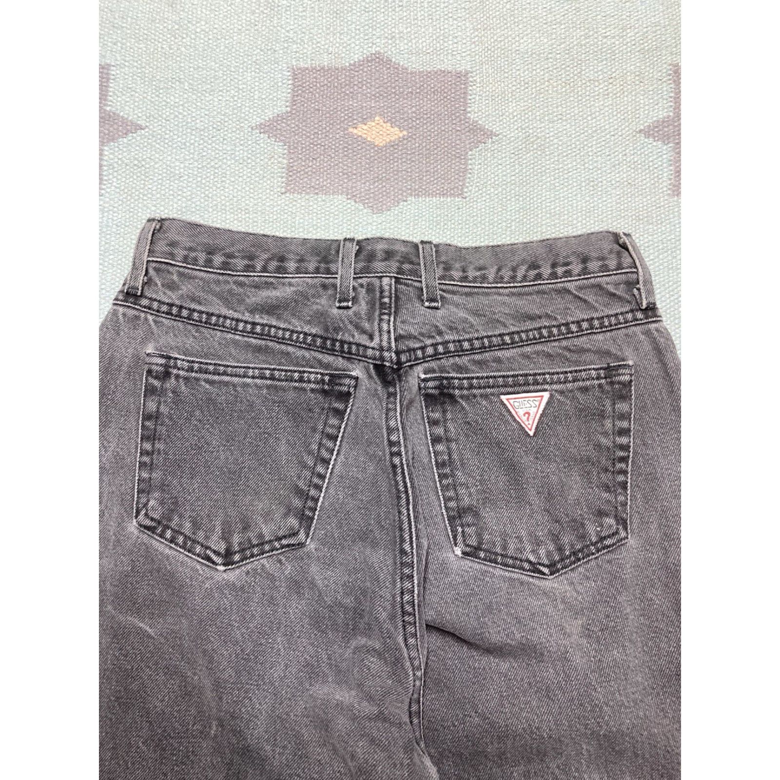 Guess VINTAGE GUESS Jeans Black Denim Goth Grunge Tapered Skater 28x30 Mens Jeans Size US 28 / EU 44 - 3 Thumbnail