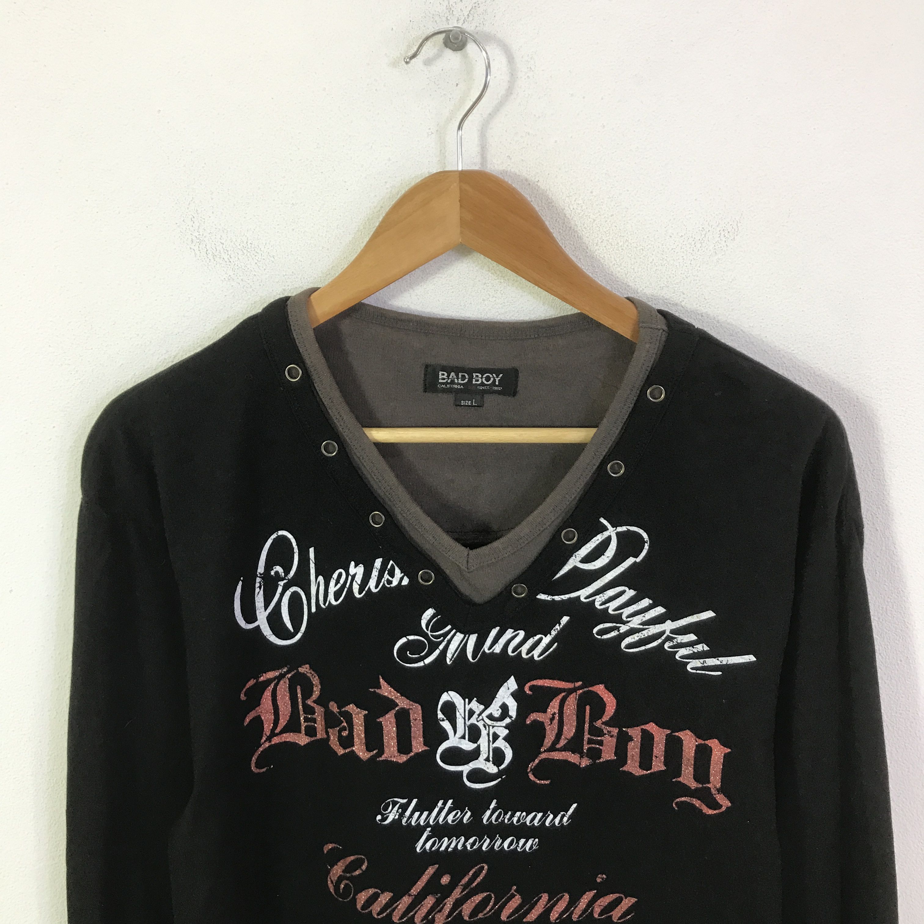Japanese Brand bad boy japan long sleeve t-shirt K93B55 Size US L / EU 52-54 / 3 - 2 Thumbnail