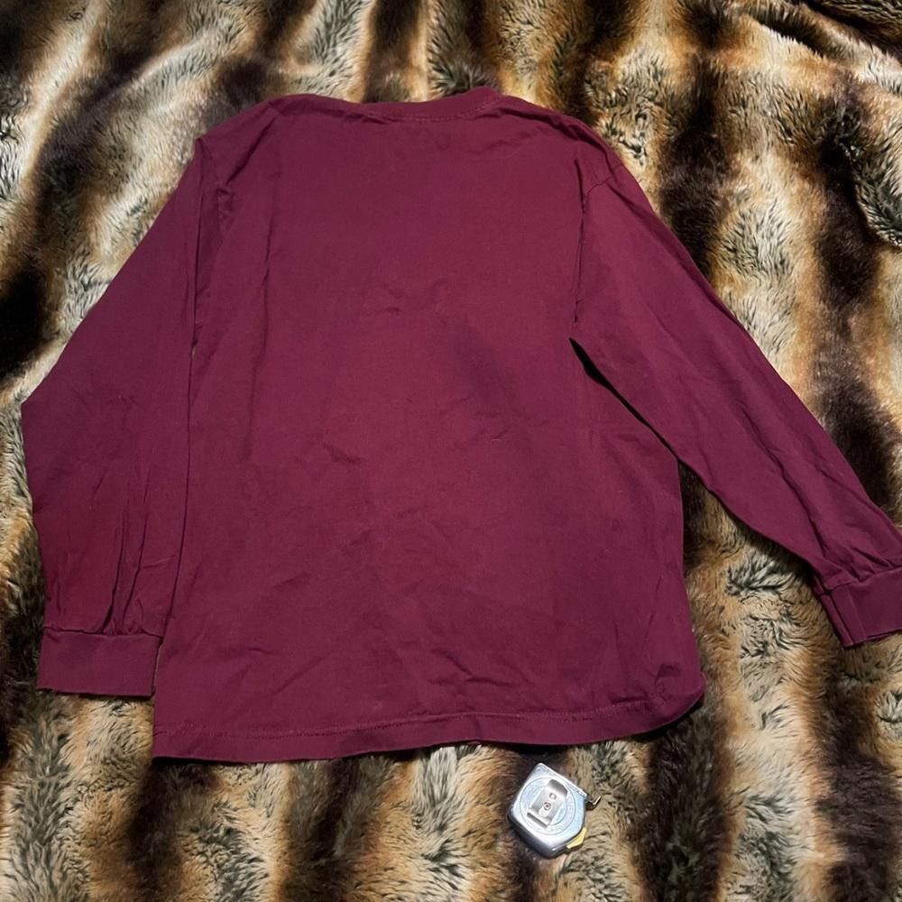 Designer Stylish Long Sleeve Tee - Maroon Color Size US M / EU 48-50 / 2 - 2 Thumbnail