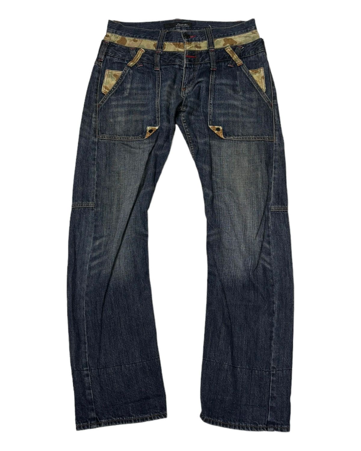 Kapital 🔥DOUBLE WAIST DENIM DOMINATE HANDCRAFTED JEANS Size US 34 / EU 50 - 2 Thumbnail