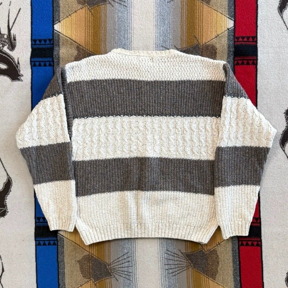Eddie Bauer VINTAGE Eddie Bauer Pullover Knit Sweater Men’s Size S Beige Striped 90s Fisherman Casual Size US S / EU 44-46 / 1 - 2 Thumbnail